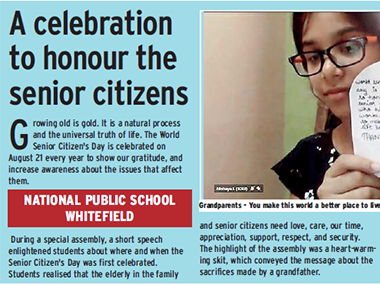 Senior Citizen published in NIE on 3 September